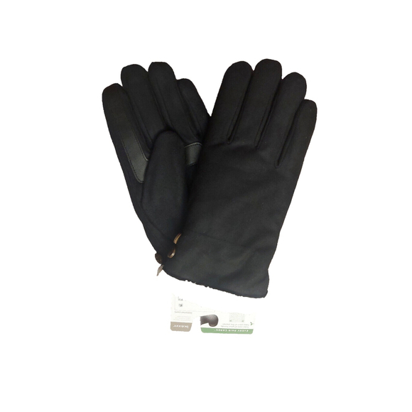 Isotoner Signature Microsuede Water-Repellent Black Gloves Fuzzy Cuffs XL NWT - Picture 2 of 9